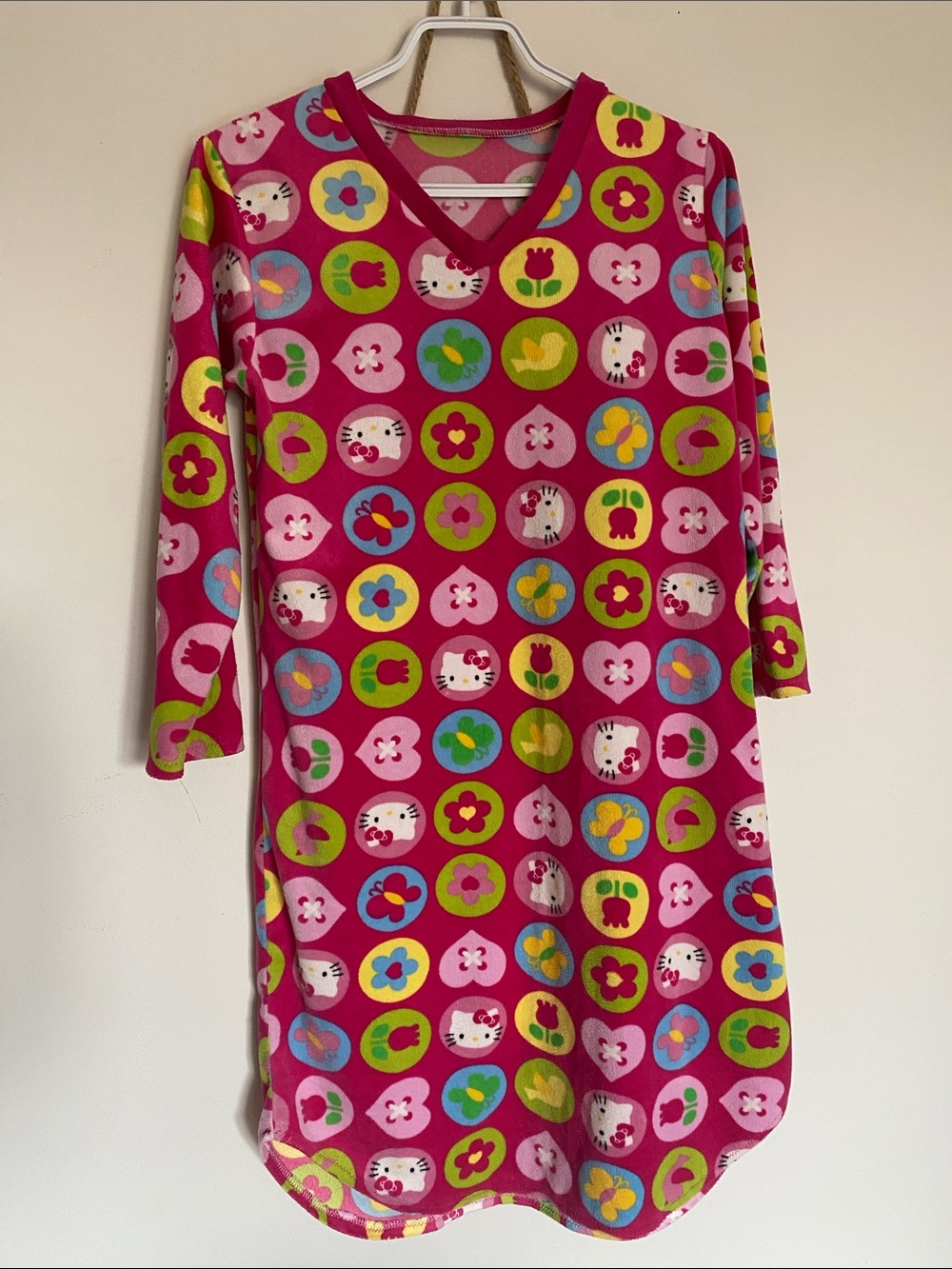 Hello Kitty Warm Nightgown Girl Clothes Pajama